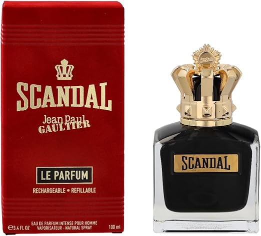 Jean Paul Gaultier Scandal Le Eau de Parfum Intense Refillable Spray for Men, 3.4 Ounce