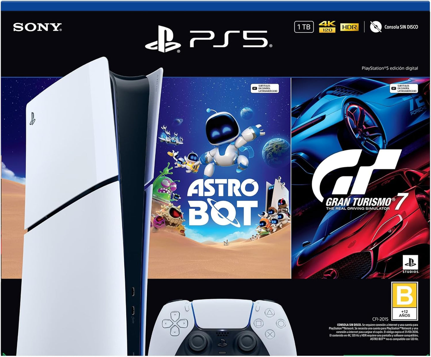 PS5 Edición Digital con ASTRO BOT y Gran Turismo 7 Mod. PS5DIG-ASTRO - Digital Edition