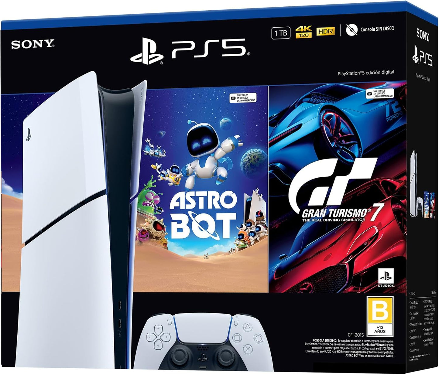 PS5 Edición Digital con ASTRO BOT y Gran Turismo 7 Mod. PS5DIG-ASTRO - Digital Edition