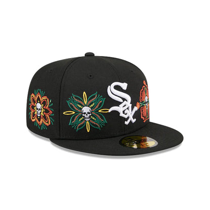 Chicago White Sox MLB Skull and Flowers 59FIFTY Cerrada (Copia)