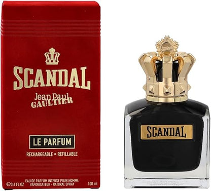 Jean Paul Gaultier Scandal Le Eau de Parfum Intense Refillable Spray for Men, 3.4 Ounce