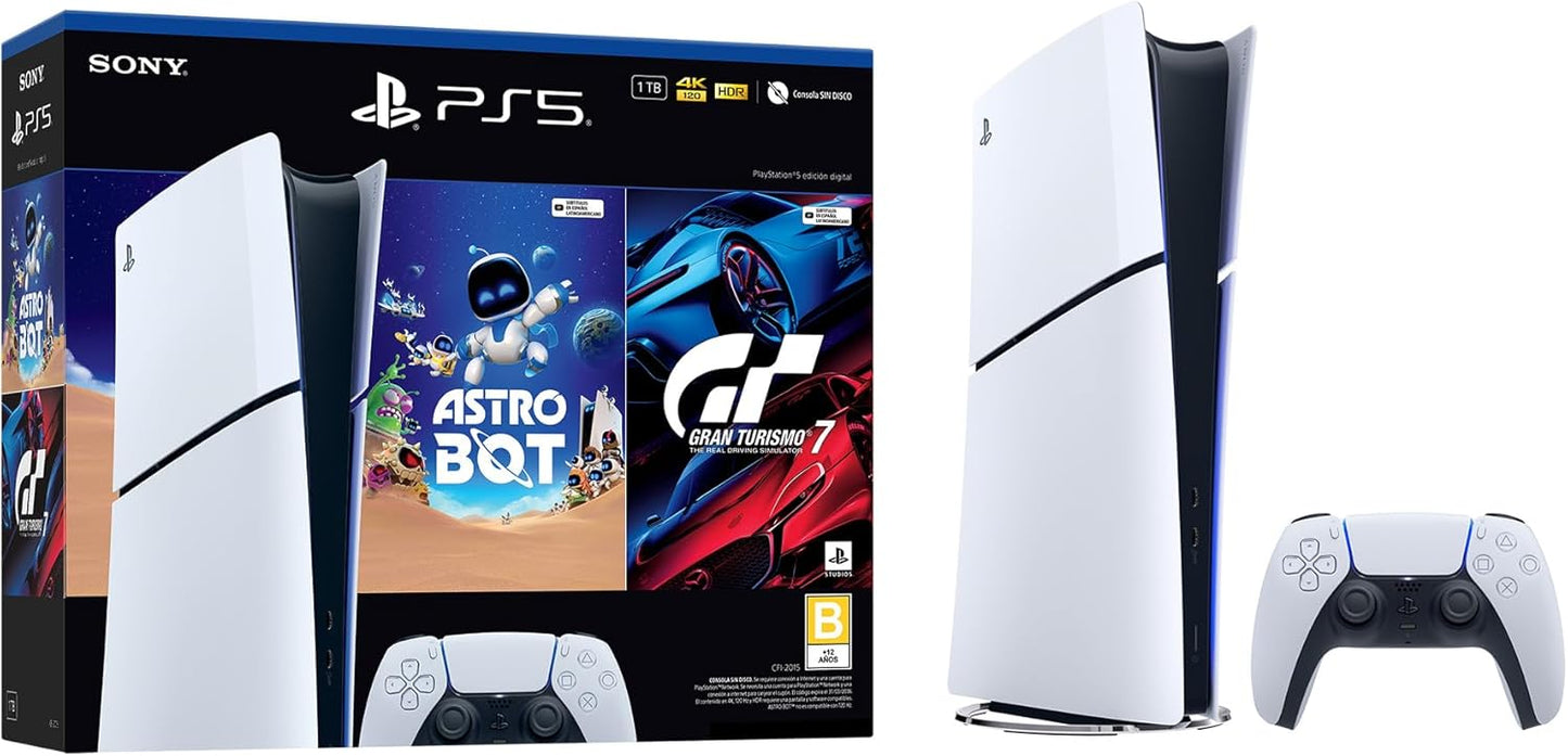PS5 Edición Digital con ASTRO BOT y Gran Turismo 7 Mod. PS5DIG-ASTRO - Digital Edition